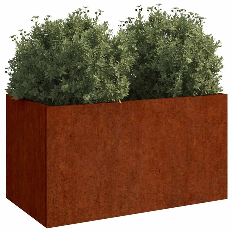 Jardinera De Acero Corten 62x40x39 Cm