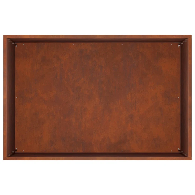 Macetero De Jardín Oxidado 60 X 40 X 50 Cm Acero Oxidado