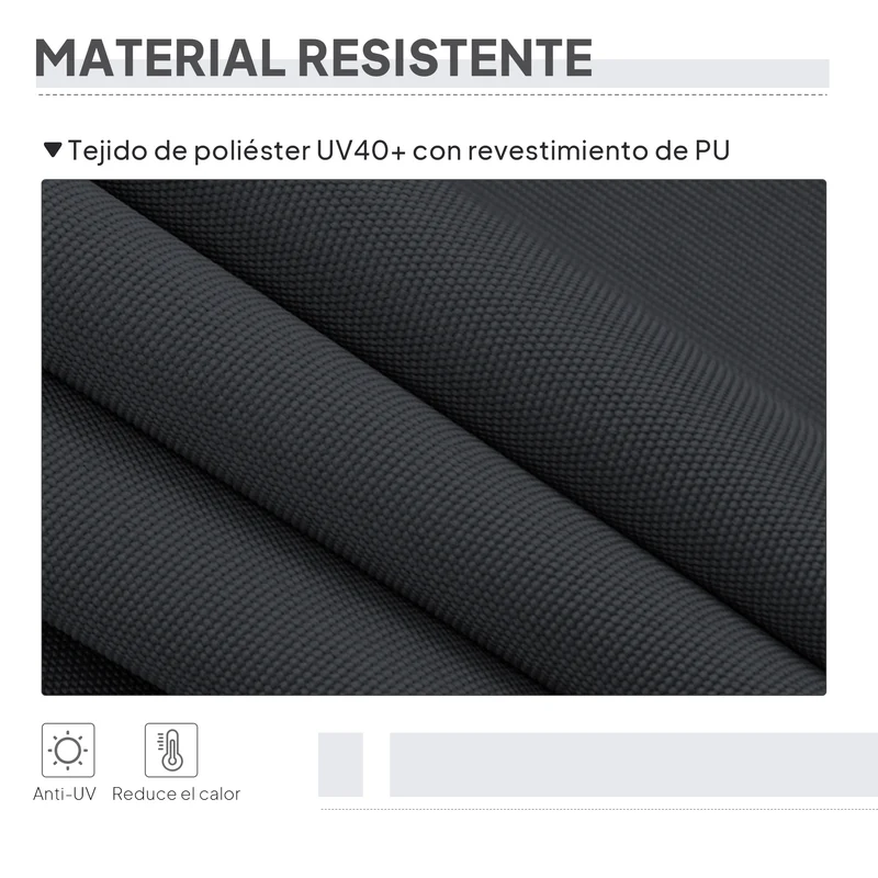 Outsunny Toldo Vertical Exterior 200x305 cm, Pantalla de Privacidad Enrollable, Toldo Lateral Ajustable con Manivela, Protección UV 40+ e Impermeable, Sin Taladro, para Balcón, Jardín, Gris