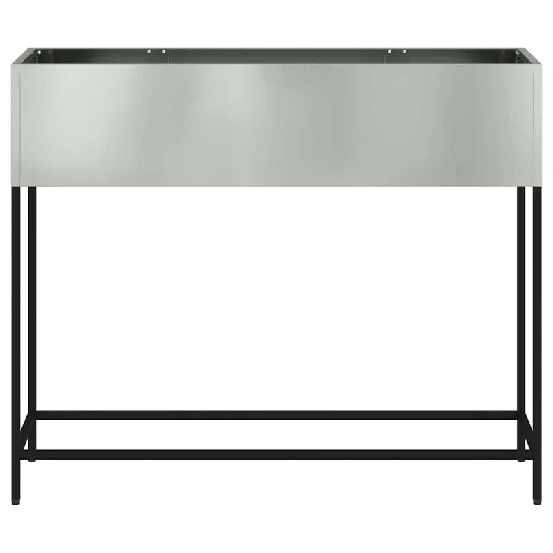 Jardinera Elevada Plateado 100 X 26 X 82 Cm Acero Galvanizado
