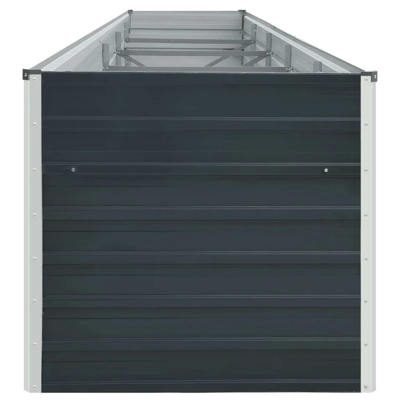 Arriate De Acero Galvanizado Gris Antracita 400x80x45 Cm
