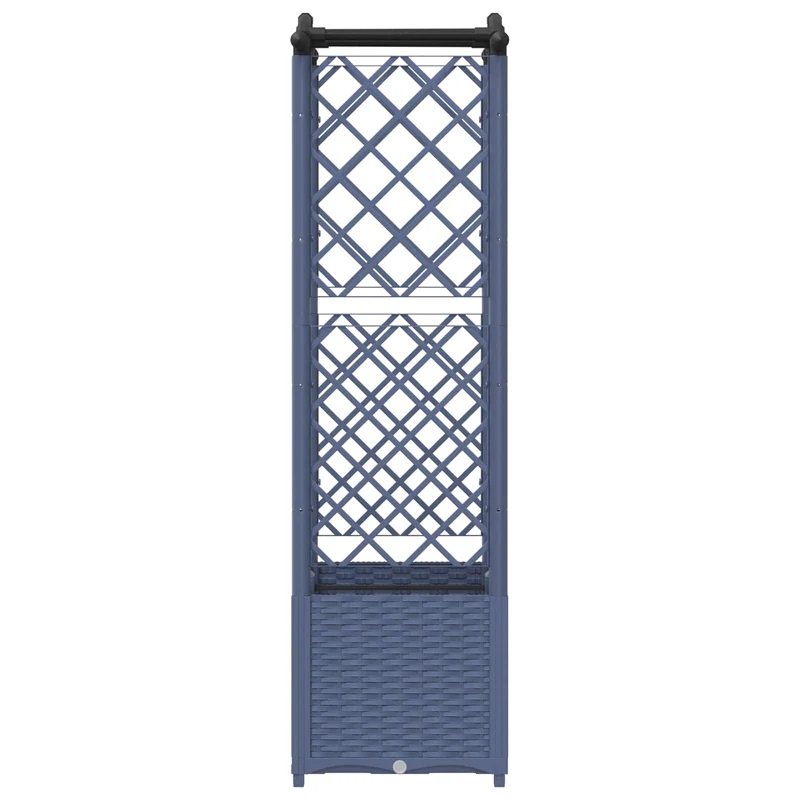 Cama Elevada Con Trellis Y Techo Gris 125 X 40 X 138 Cm Pp