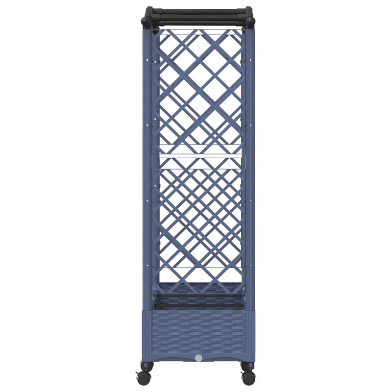 Cama Elevada Con Trellis Y Techo Gris 169 X 40 X 129 Cm Pp