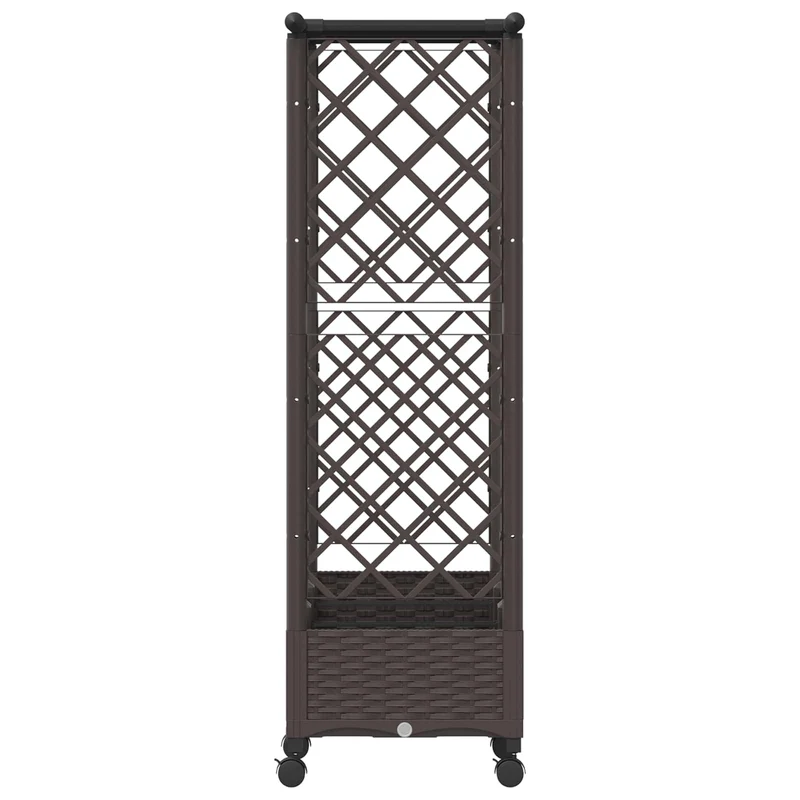 Cama Elevada Con Trellis Y Techo Marrón 164 X 40 X 127 Cm Pp