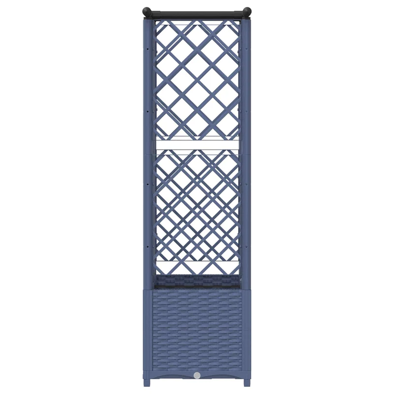 Cama Elevada Con Trellis Y Techo Gris 124 X 40 X 136 Cm Pp
