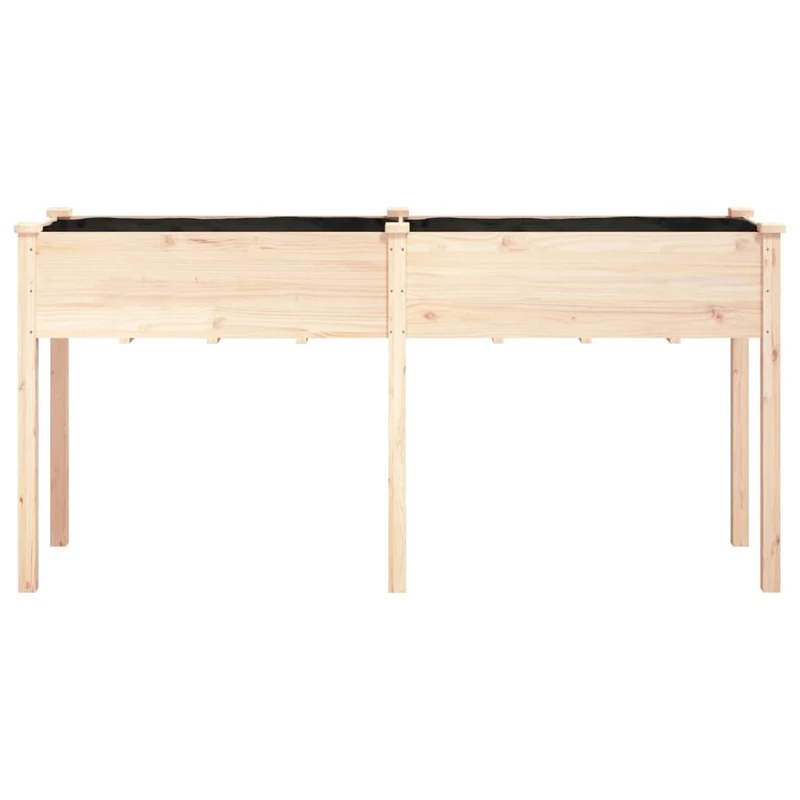 Jardinera Con Forro Madera Maciza De Abeto 161x45x76 Cm