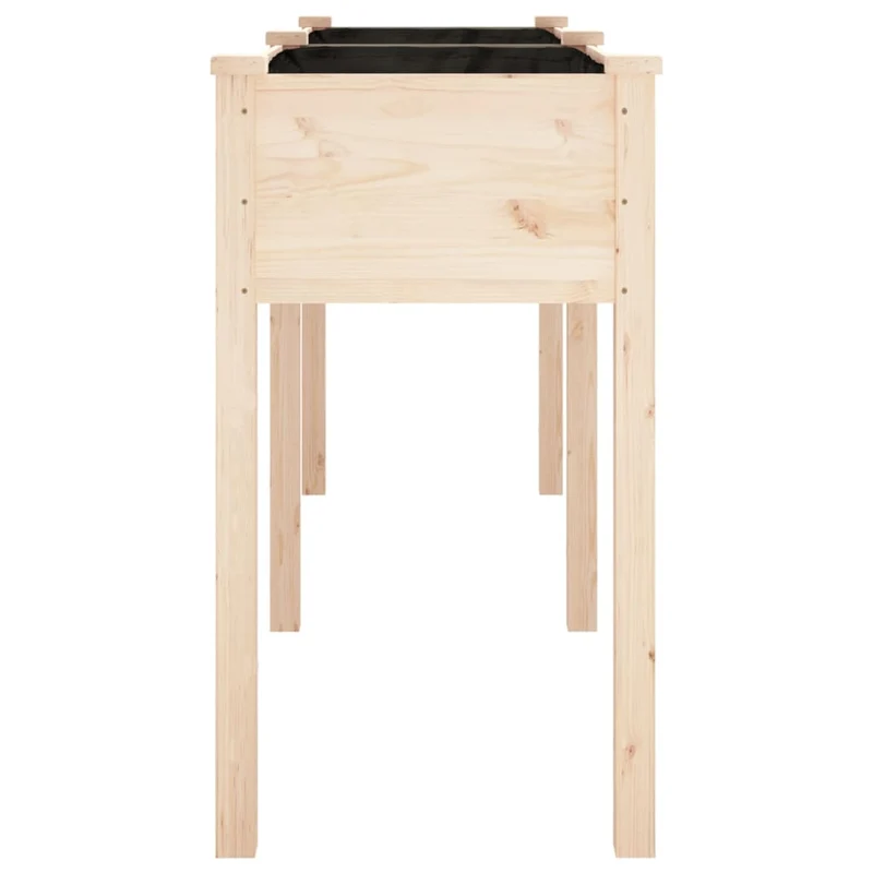 Jardinera Con Forro Madera Maciza De Abeto 161x45x76 Cm