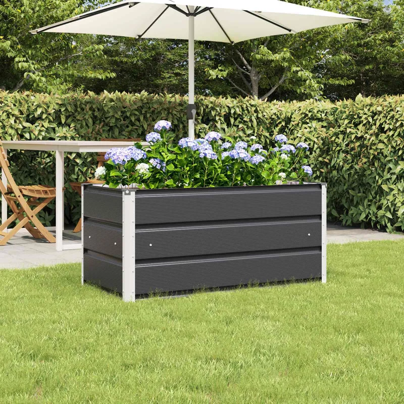 Jardinera Antracita 100 X 50 X 45 Cm Acero Galvanizado