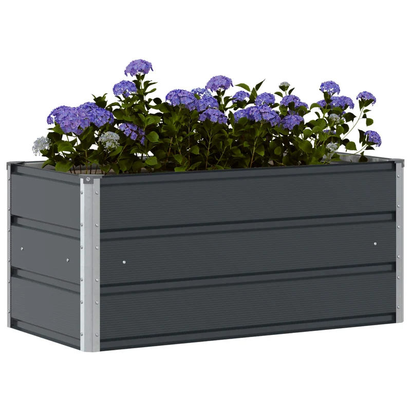Jardinera Antracita 100 X 50 X 45 Cm Acero Galvanizado