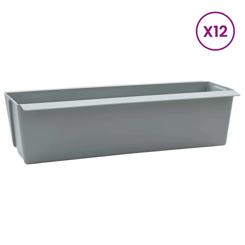 Cajas De Flores Para Palets Euro 12 Uds. Gris Claro