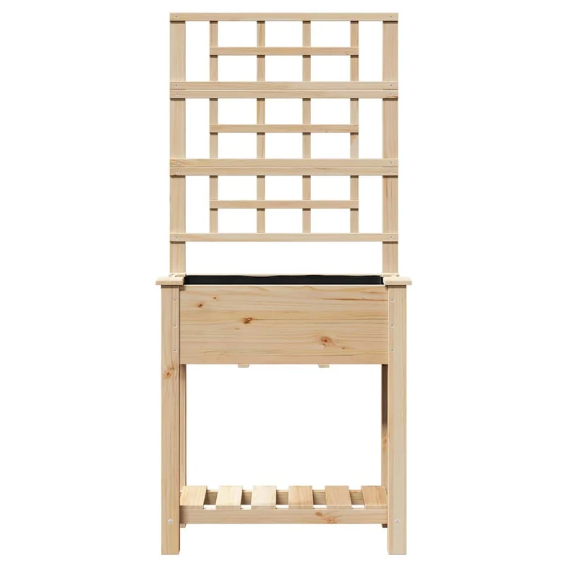 Macetero De Jardín Beige 71 X 38 X 152 Cm Madera De Pino Sólido