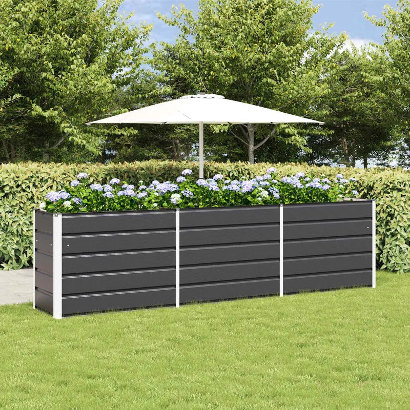 Jardinera Antracita 290 X 50 X 75 Cm Acero Galvanizado