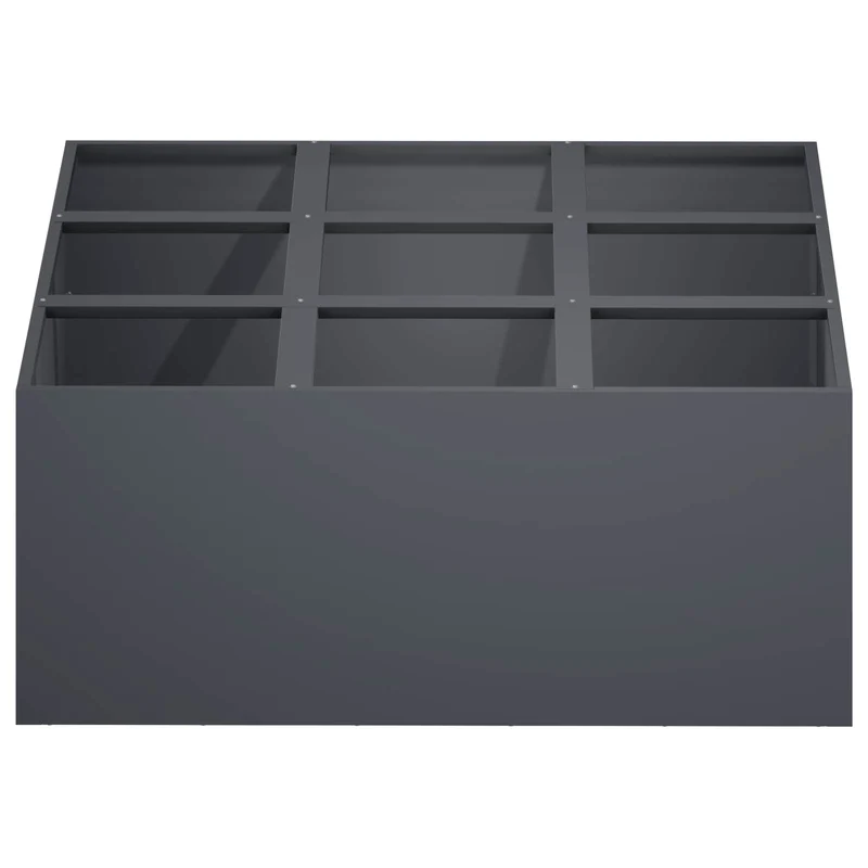 Macetero De Jardín Gris Antracita 100 X 100 X 30 Cm