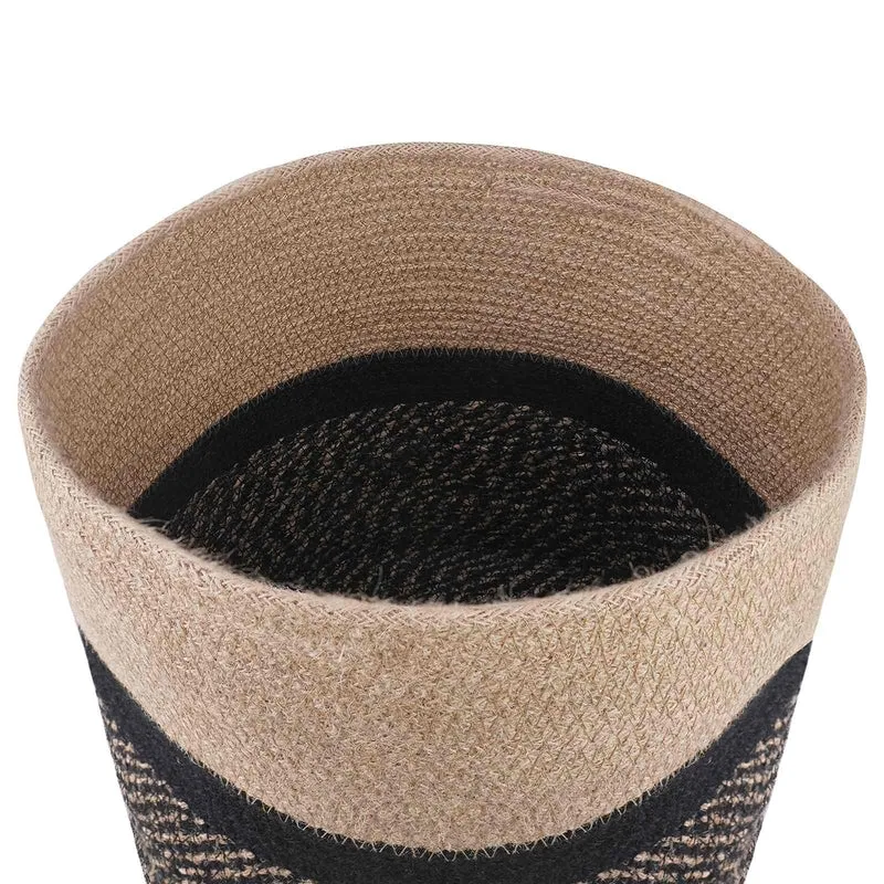 Set De Macetas De Planta 2 Uds. Natural Y Negro Ø 28 X 28 Cm