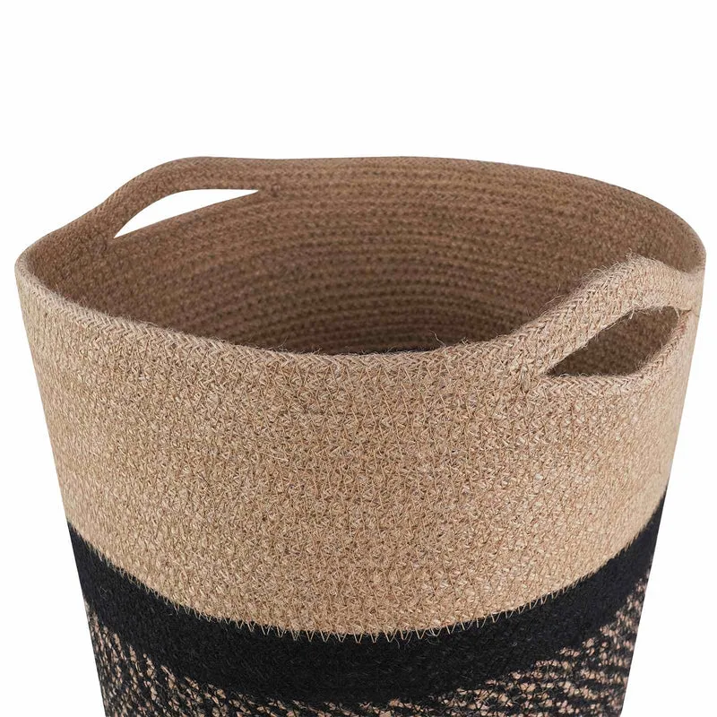 Set De Macetas De Planta 2 Uds. Natural Y Negro Ø 28 X 28 Cm