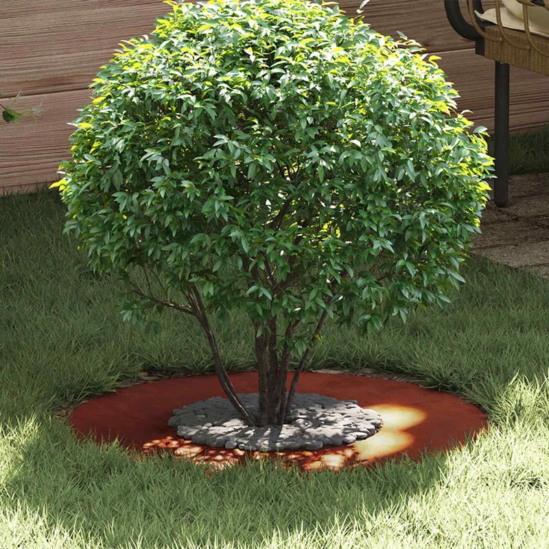 Adecuado Para Anillo De Árbol Plano Oxidado Ø30/60 Cm