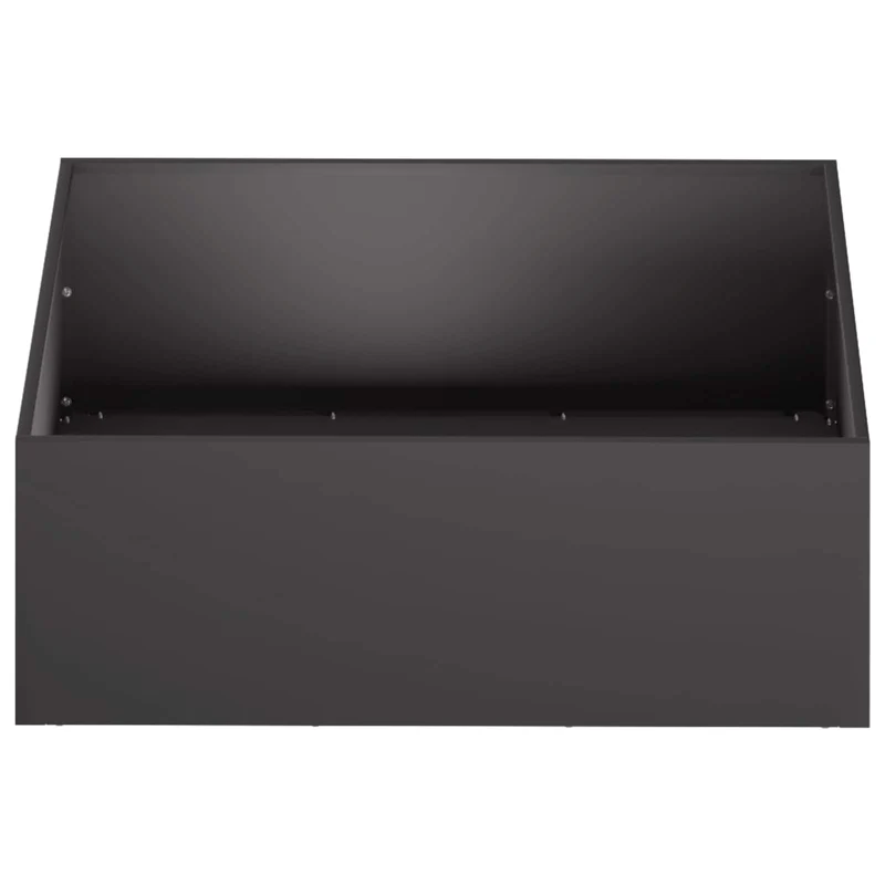 Macetero De Jardín Negro 40 X 40 X 20 Cm Acero Laminado En Frío