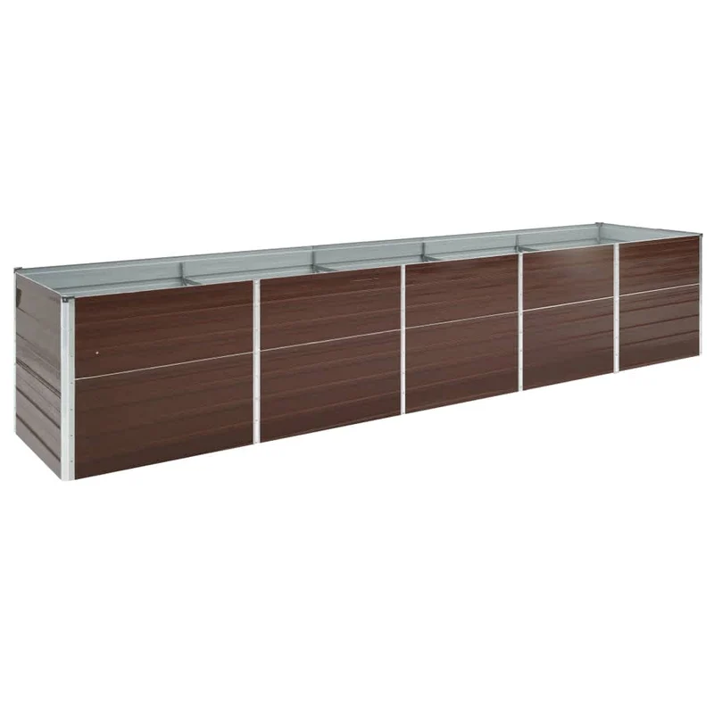 Arriate De Acero Galvanizado Marrón 400x80x45 Cm