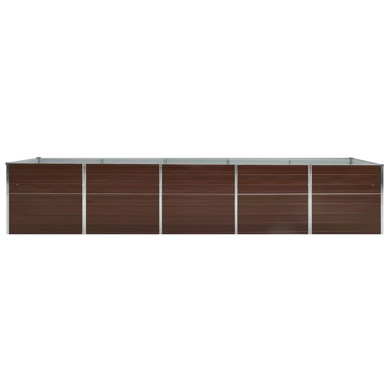 Arriate De Acero Galvanizado Marrón 400x80x45 Cm