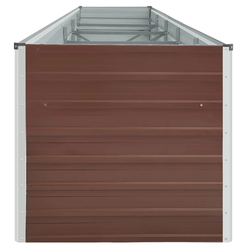 Arriate De Acero Galvanizado Marrón 400x80x45 Cm