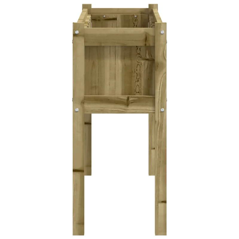 Jardinera Con Patas Madera De Pino Impregnada 110x31x70 Cm