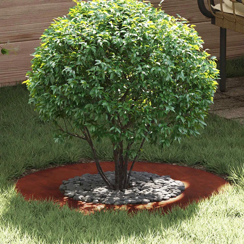 Adecuado Para Anillo De Árbol Plano Oxidado Ø40/70 Cm