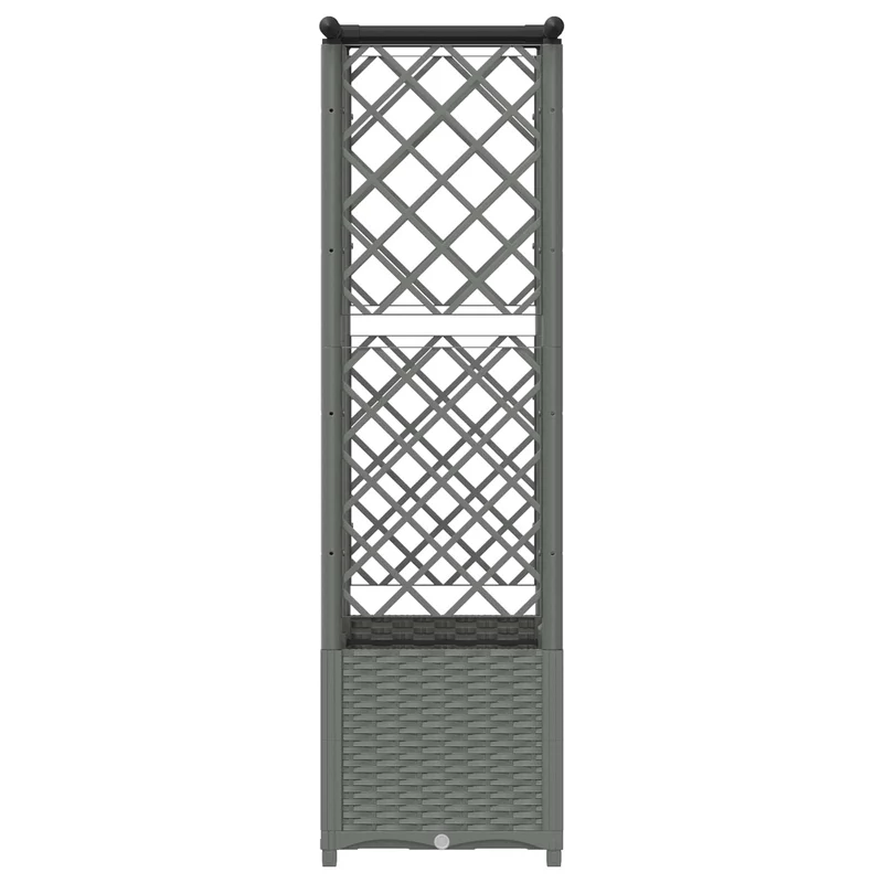 Cama Elevada Con Trellis Y Techo Gris Claro 124 X 40 X 136 Cm
