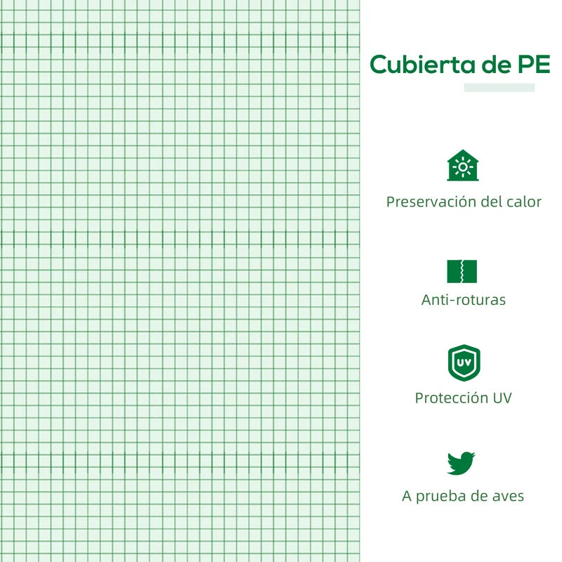 Outsunny Invernadero de Exterior 120x60x60 cm Invernadero de Jardín con 2 Ventanas Enrollables y Marco de Acero para Cultivo de Plantas Verduras Flores Tomates Verde