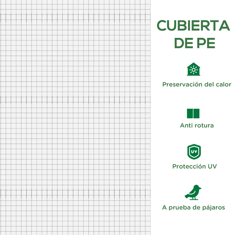 Outsunny Invernadero de Jardín 143x143x195 cm Vivero Casero de Acero con 4 Estantes Puerta y 2 Ventanas Enrollables para Cultivos Plantas Macetas Flores Patio Exterior Blanco
