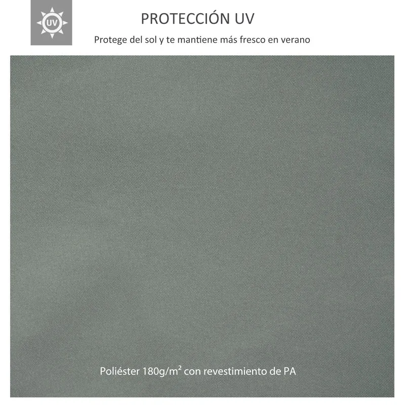 Outsunny Techo de Repuesto para Cenador 4x3 m Cubierta de Repuesto con Techo Doble 10 Orificios de Drenaje y Protección UV Toldo de Recambio para Pabellón Gazebo Gris Oscuro