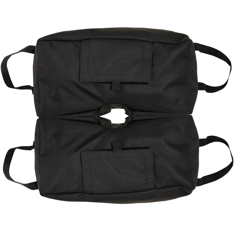 Outsunny Juego de 2 Bolsas de Arena Peso para Sombrilla 50 kg Soporte de Base con Pala y Asas Cubierta de Tela Oxford Impermeable para Exterior 50x25x18 cm Negro
