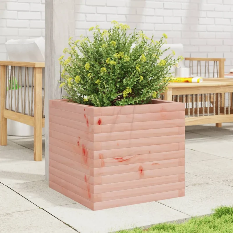 Jardinera Madera Maciza De Abeto Douglas 50x50x45,5 Cm