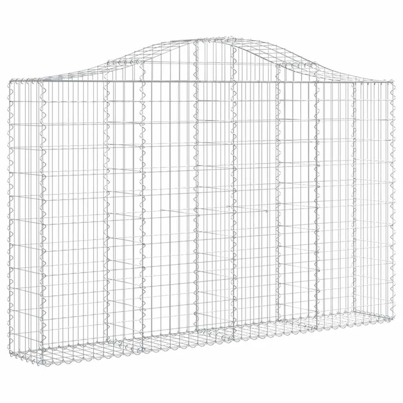 Cestas De Gaviones 2 Uds Forma De Arco Hierro 200x30x120/140cm