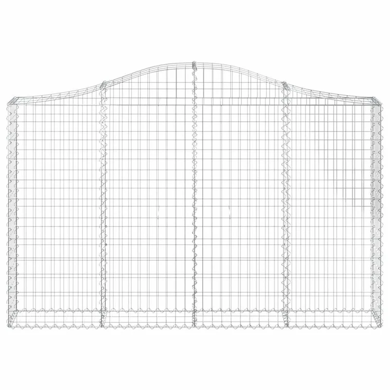 Cestas De Gaviones 2 Uds Forma De Arco Hierro 200x30x120/140cm