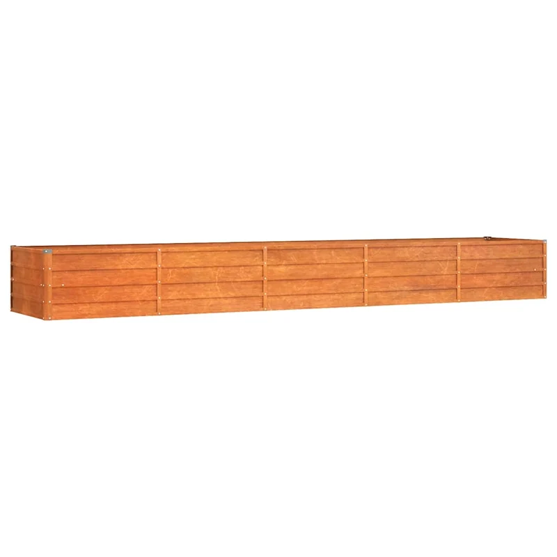 Arriate Oxidado De Acero Corten 400x80x45 Cm