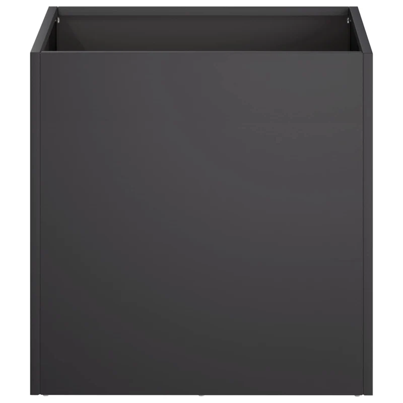 Macetero De Jardín 2 Uds. Negro 25 X 25 X 25 Cm