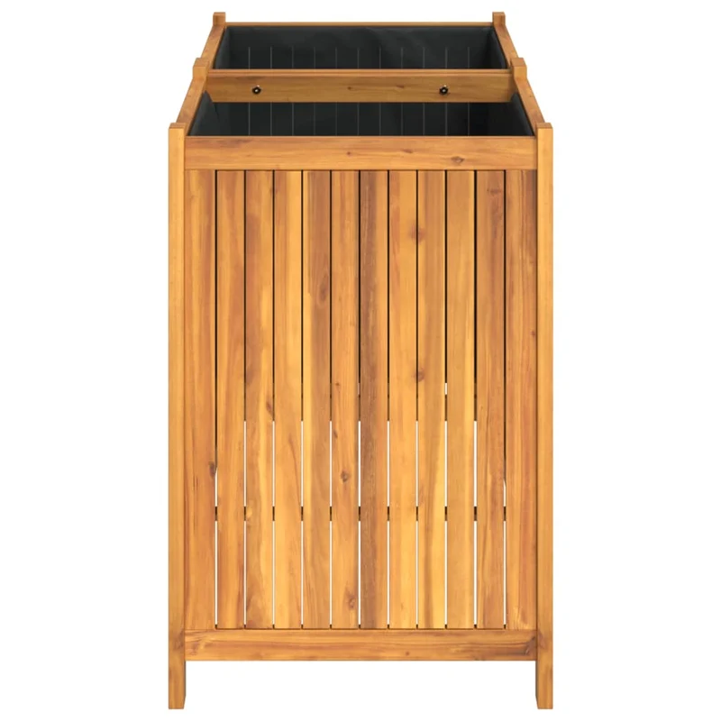 Jardinera Con Forro Madera Maciza De Acacia 100x50x75 Cm