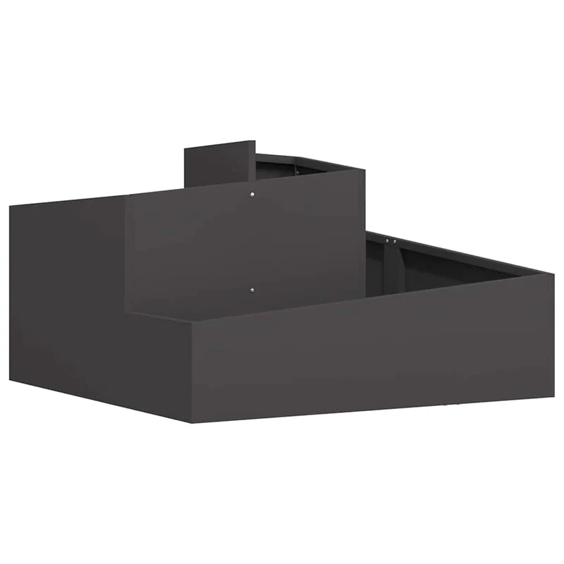 Macetero De Jardín Negro 80 X 80 X 50 Cm Acero Laminado En Frío
