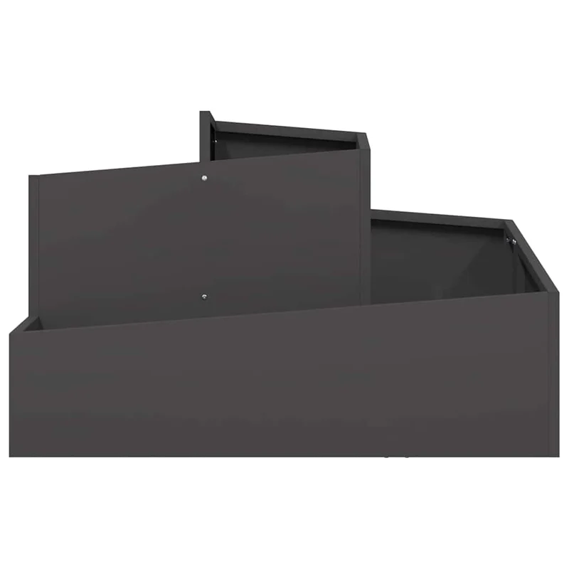 Macetero De Jardín Negro 80 X 80 X 50 Cm Acero Laminado En Frío
