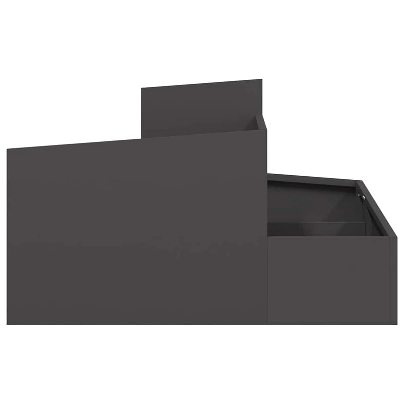 Macetero De Jardín Negro 80 X 80 X 50 Cm Acero Laminado En Frío