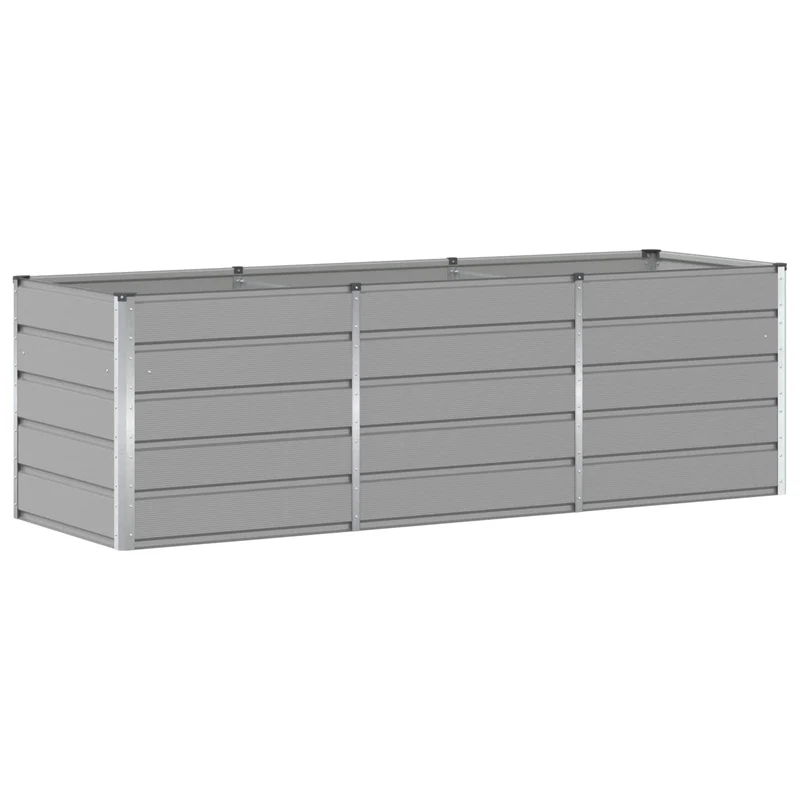 Jardinera Gris Claro 240 X 80 X 75 Cm Acero