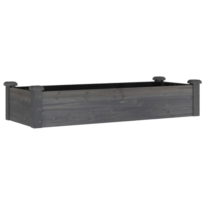 Jardinera Arriate Forro Madera Maciza Marrón Abeto 120x45x25 Cm