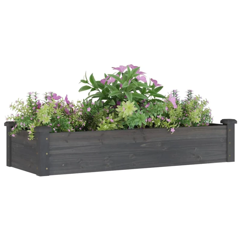 Jardinera Arriate Forro Madera Maciza Marrón Abeto 120x45x25 Cm