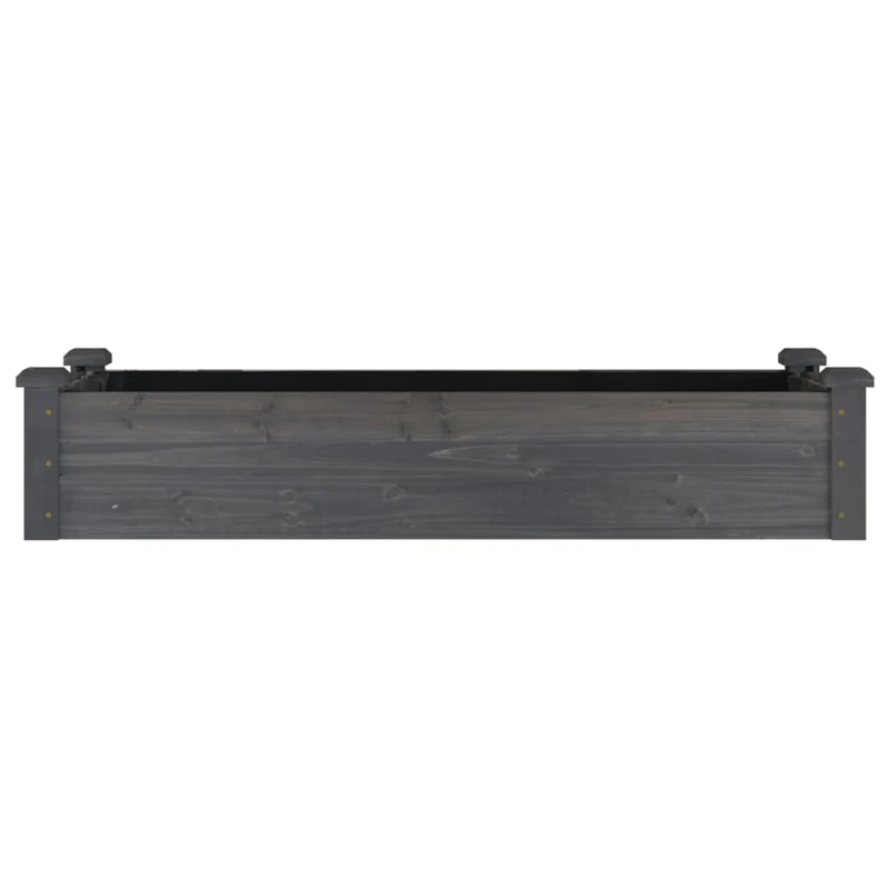 Jardinera Arriate Forro Madera Maciza Marrón Abeto 120x45x25 Cm