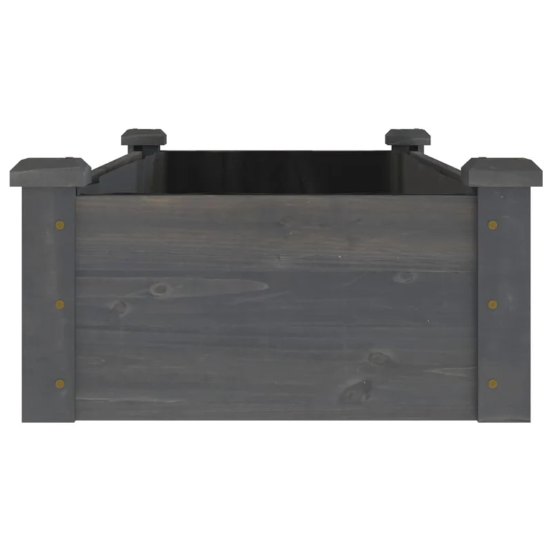 Jardinera Arriate Forro Madera Maciza Marrón Abeto 120x45x25 Cm