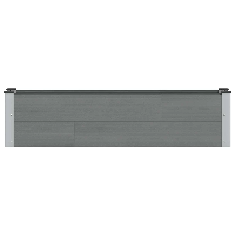 Arriate Elevado Gris 150 X 30 X 36 Cm Wpc Y Aluminio