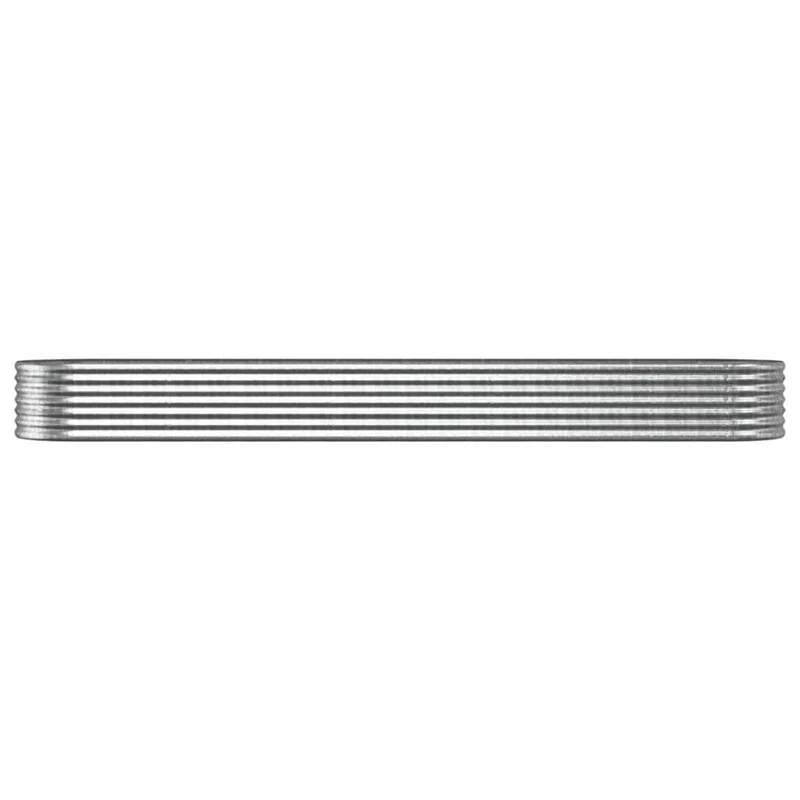 Jardinera Arriate Acero Galvanizado Plata 368x80x36 Cm