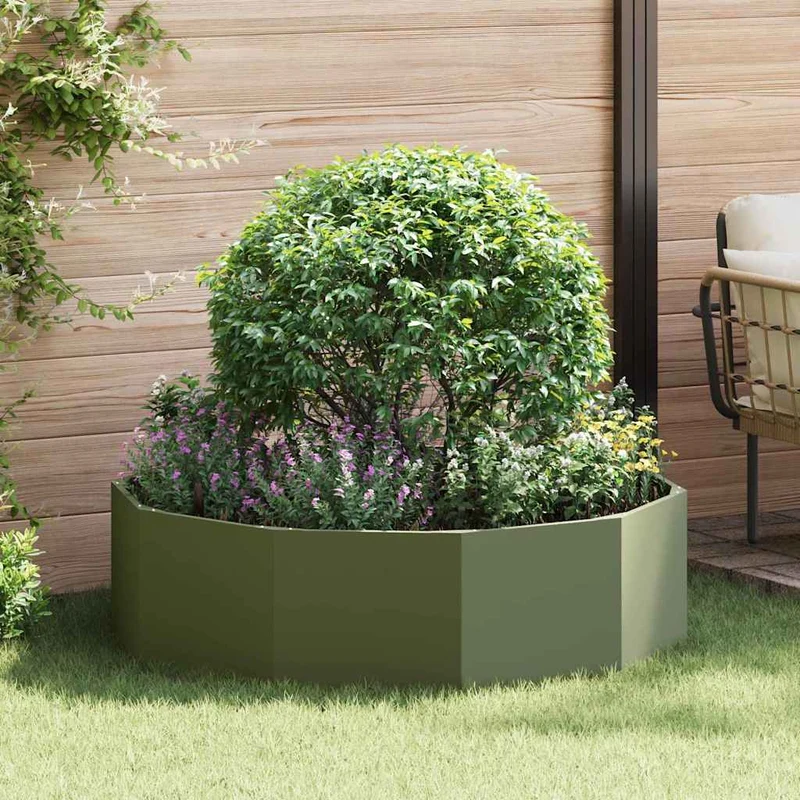 Jardinera Verde Oliva 120 X 120 X 35 Cm Acero