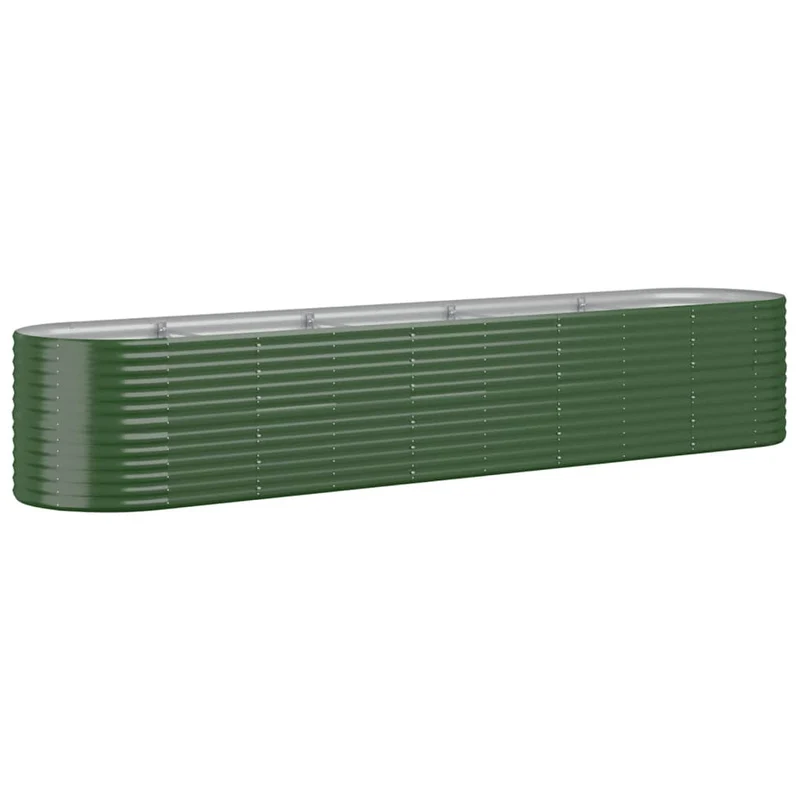 Jardinera Arriate Acero Galvanizado Verde 368x80x68 Cm
