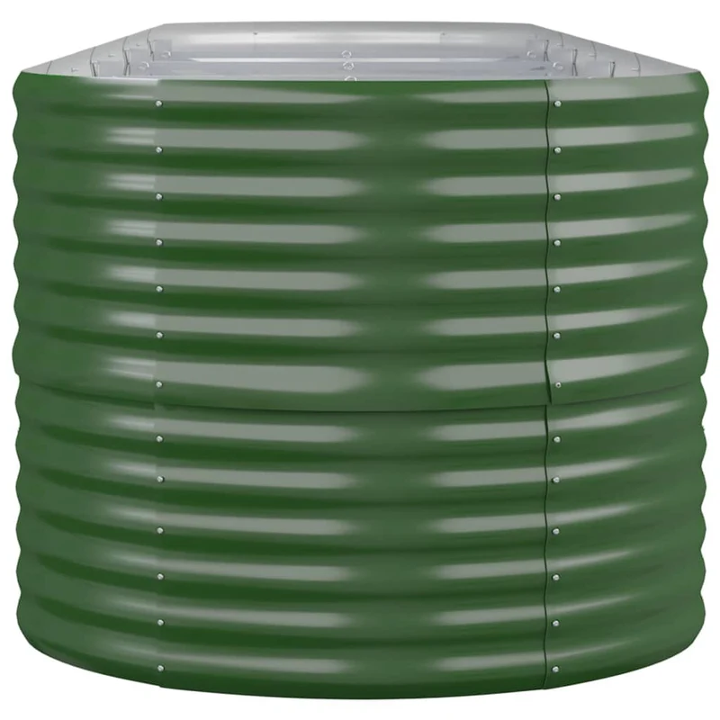 Jardinera Arriate Acero Galvanizado Verde 368x80x68 Cm